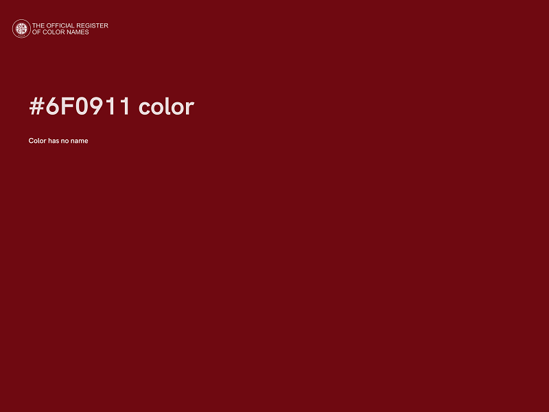 #6F0911 color image