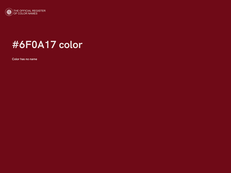 #6F0A17 color image