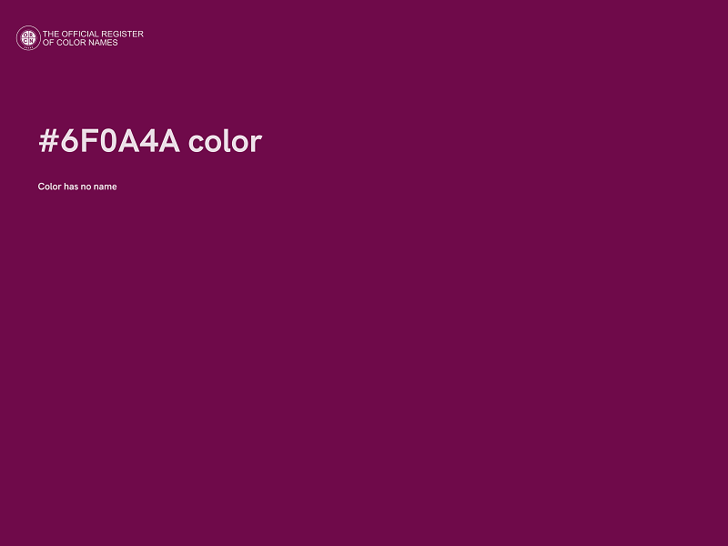 #6F0A4A color image