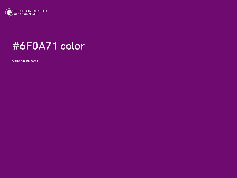 #6F0A71 color image