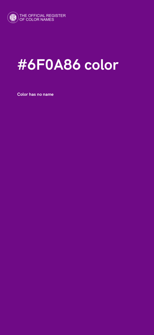 #6F0A86 color image