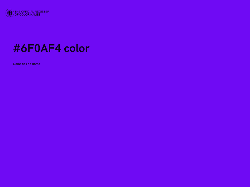 #6F0AF4 color image