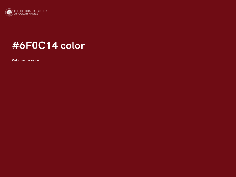 #6F0C14 color image