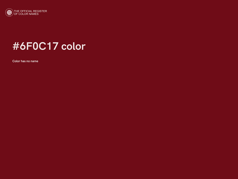 #6F0C17 color image
