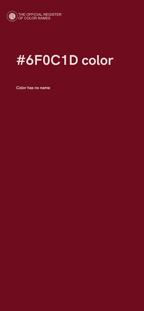 #6F0C1D color image