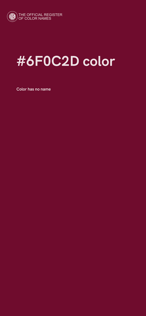#6F0C2D color image