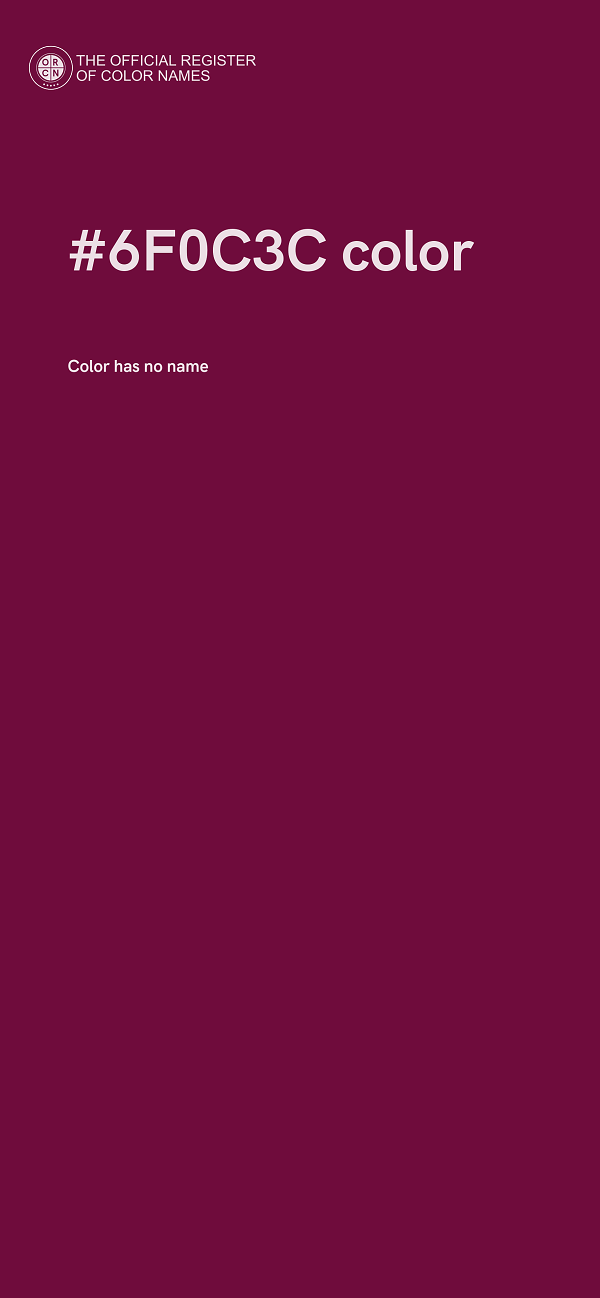 #6F0C3C color image