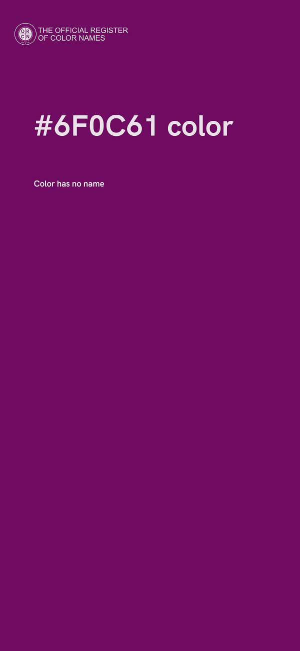 #6F0C61 color image