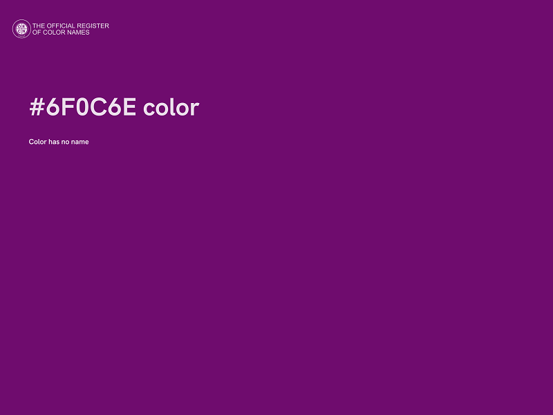 #6F0C6E color image