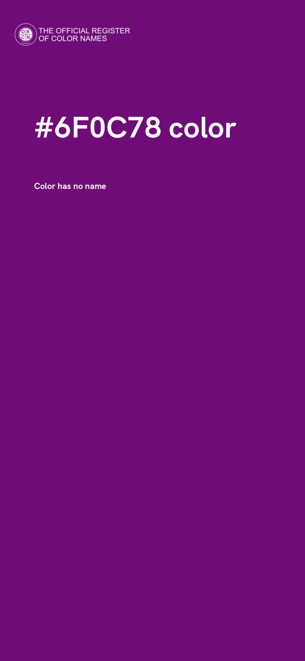 #6F0C78 color image
