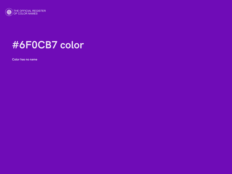#6F0CB7 color image