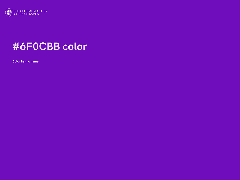 #6F0CBB color image