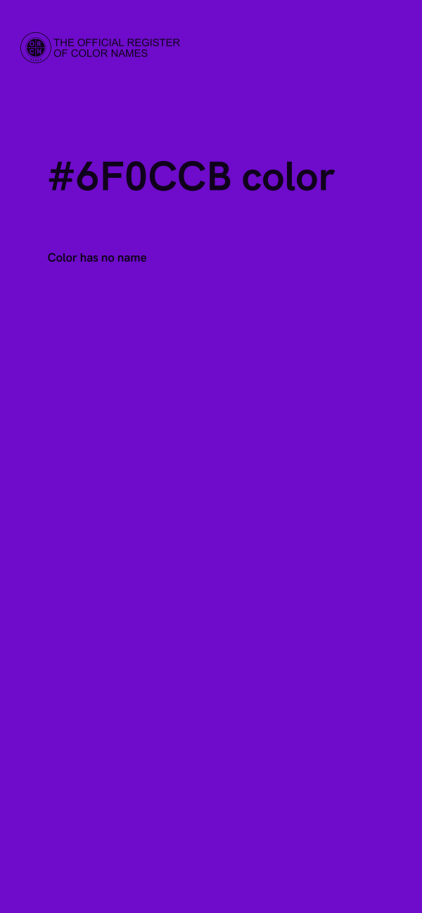 #6F0CCB color image