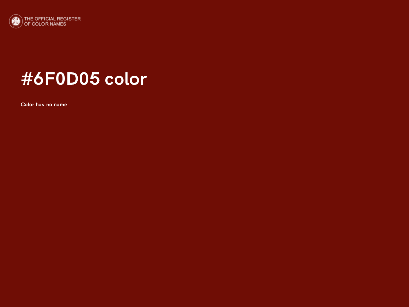 #6F0D05 color image