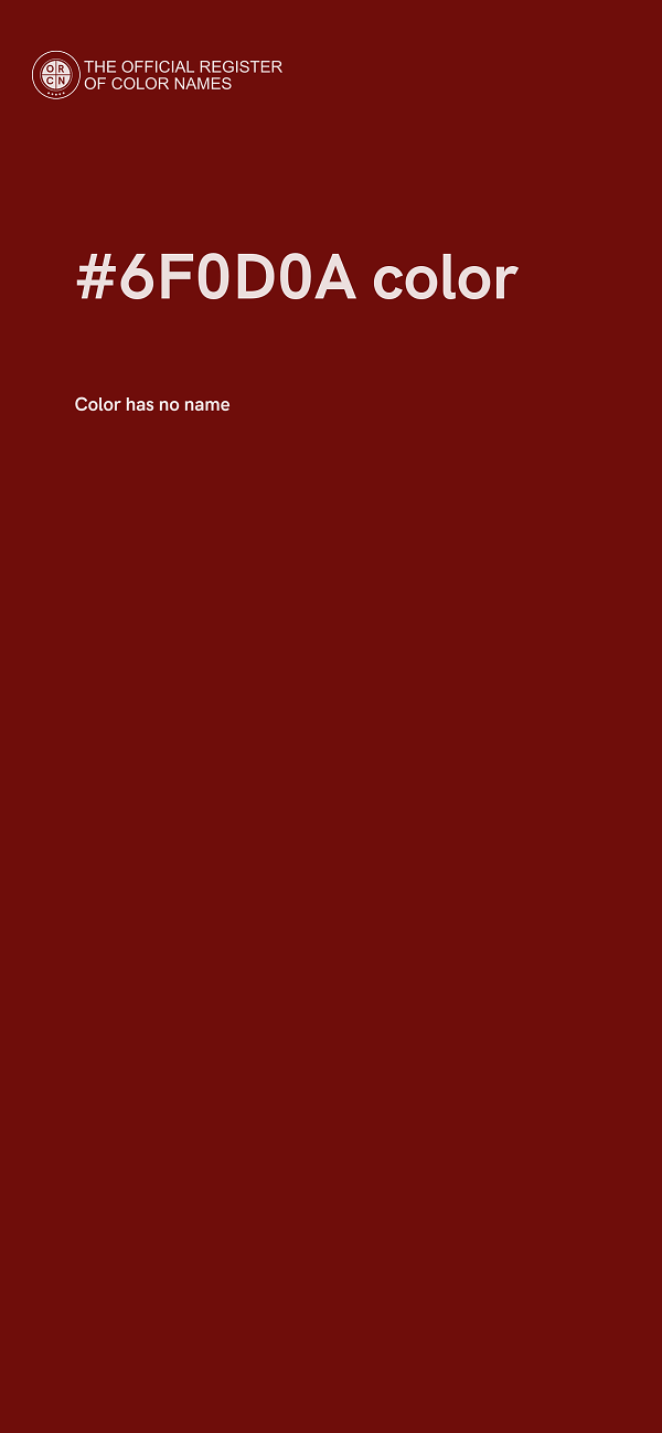 #6F0D0A color image