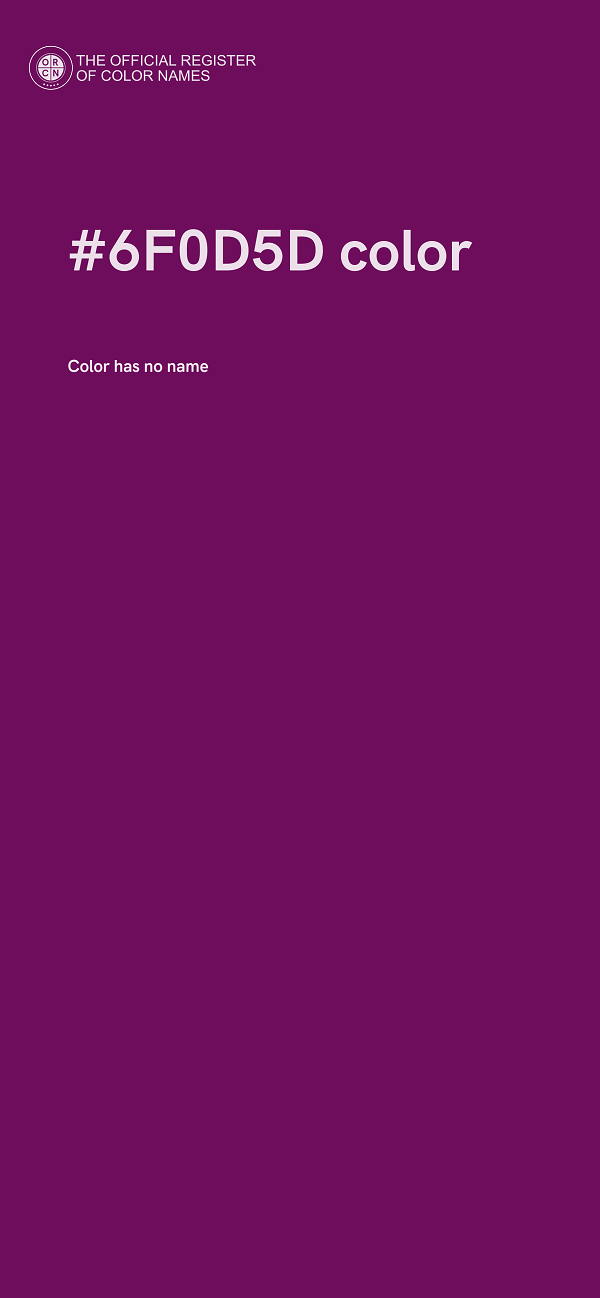 #6F0D5D color image