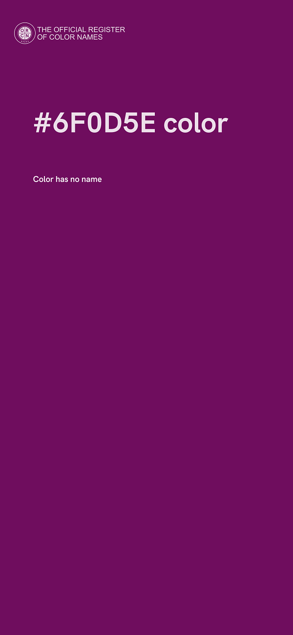 #6F0D5E color image
