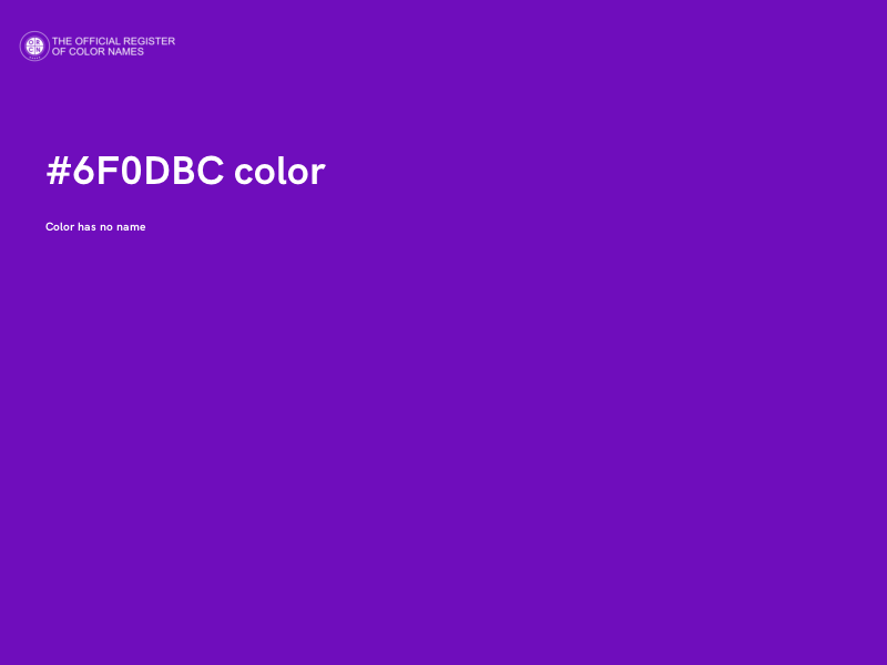 #6F0DBC color image