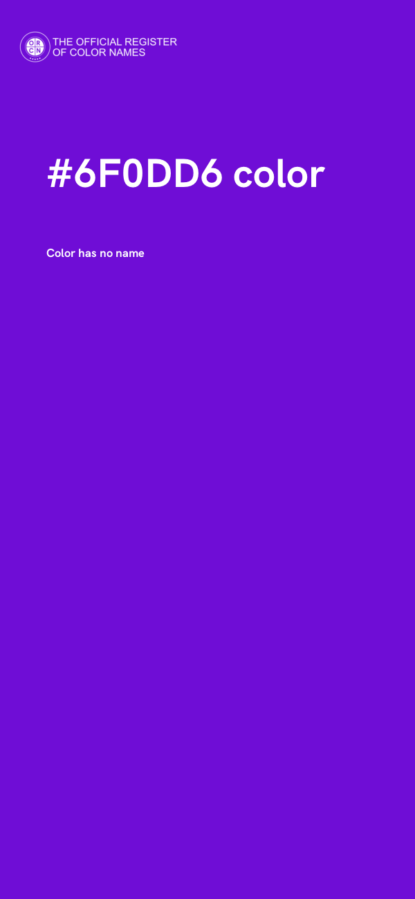 #6F0DD6 color image