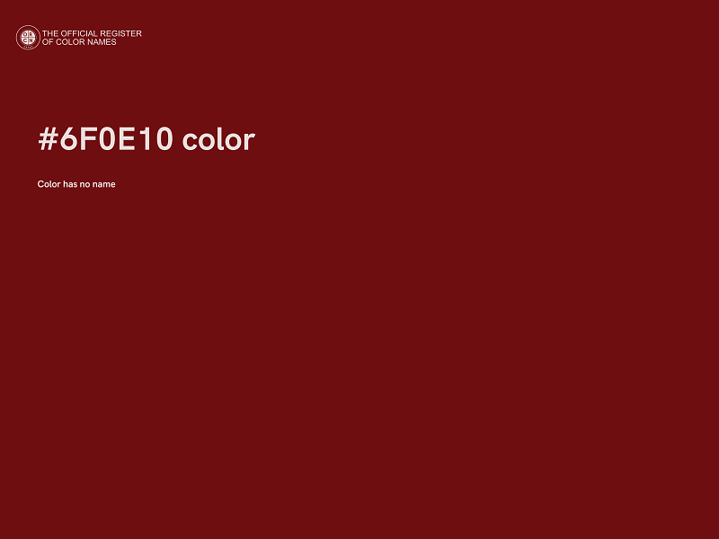 #6F0E10 color image