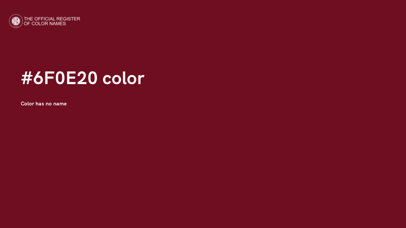 #6F0E20 color image