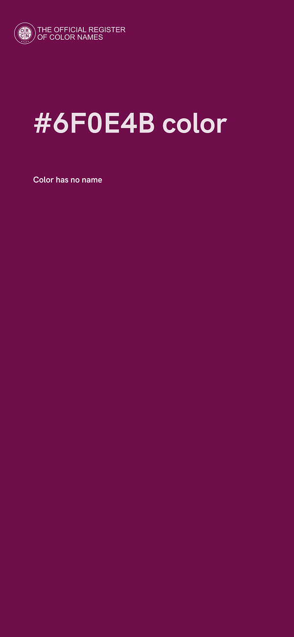 #6F0E4B color image
