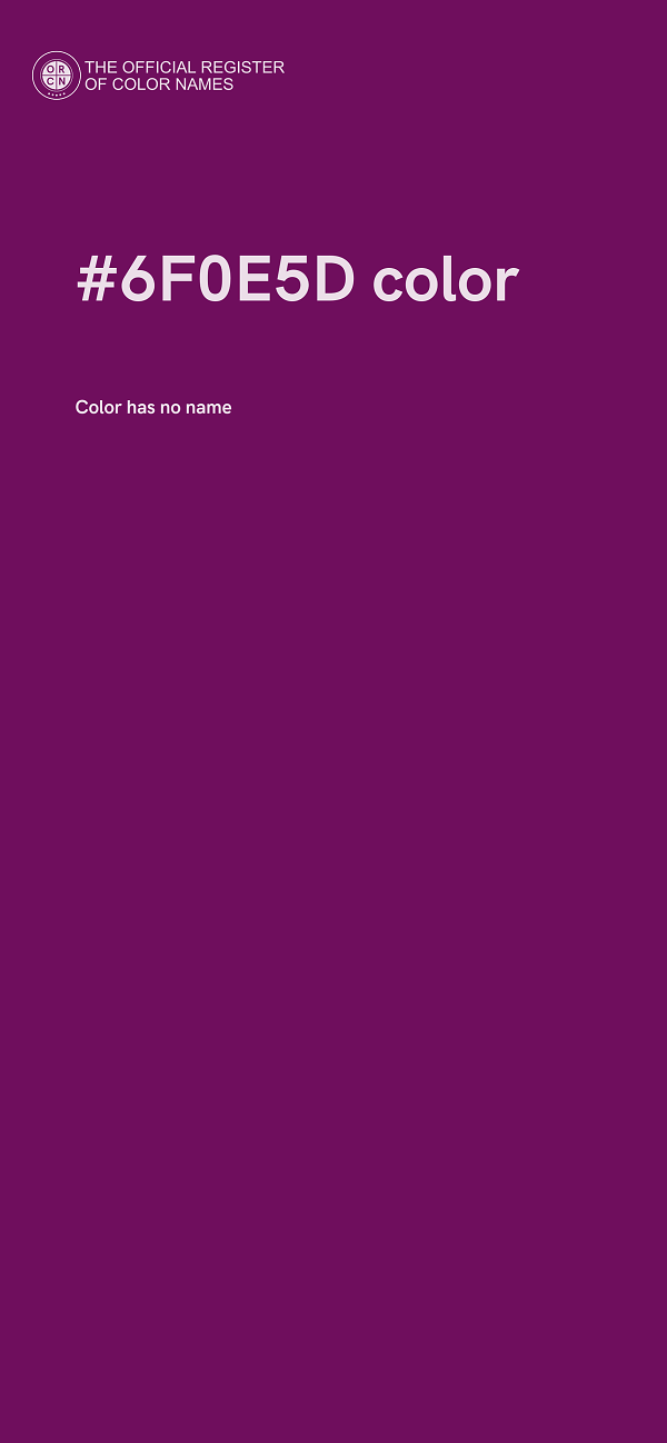 #6F0E5D color image