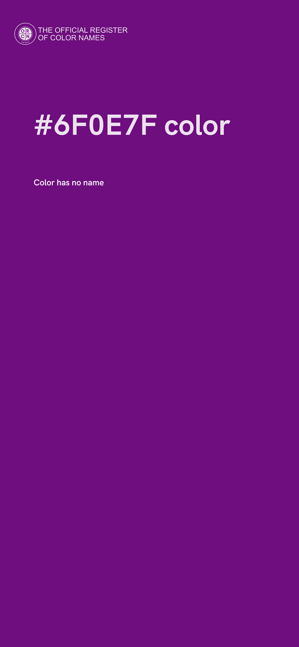 #6F0E7F color image