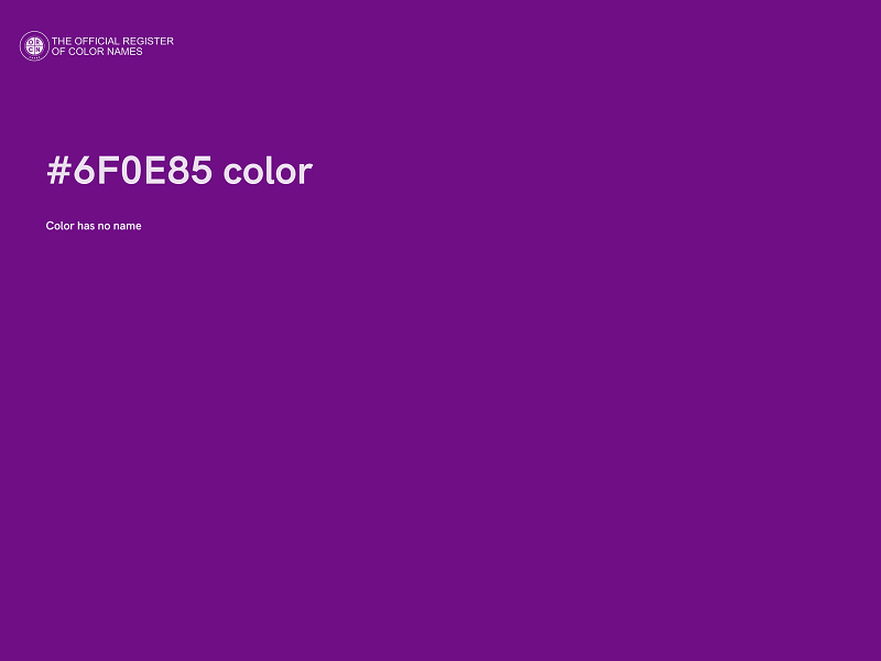 #6F0E85 color image