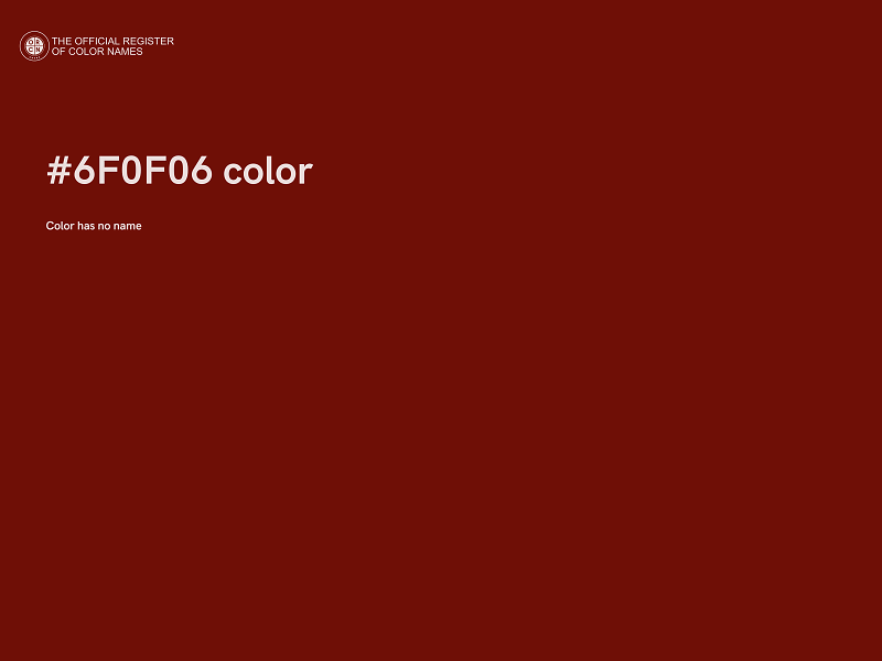 #6F0F06 color image