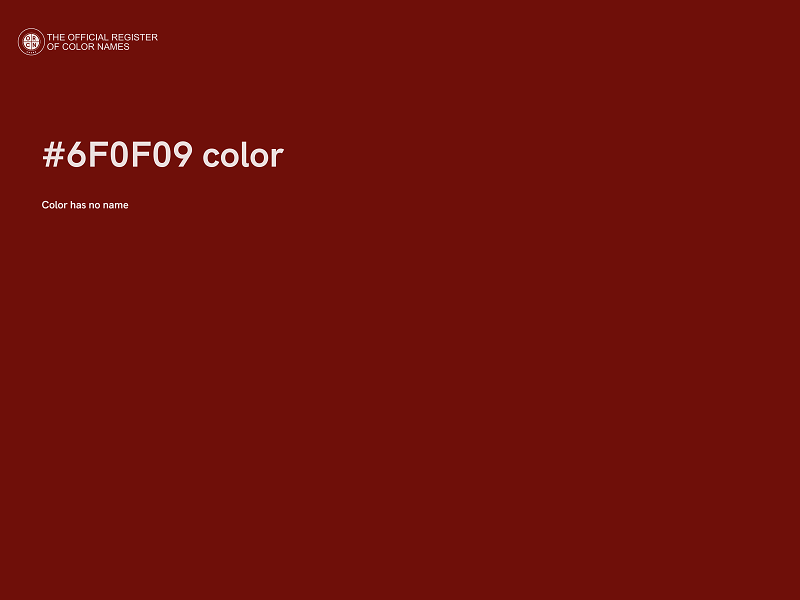 #6F0F09 color image