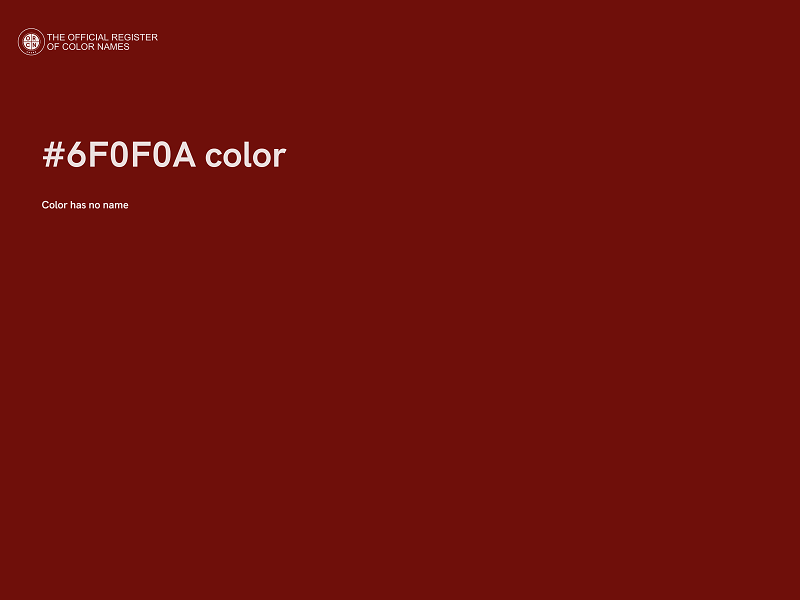 #6F0F0A color image