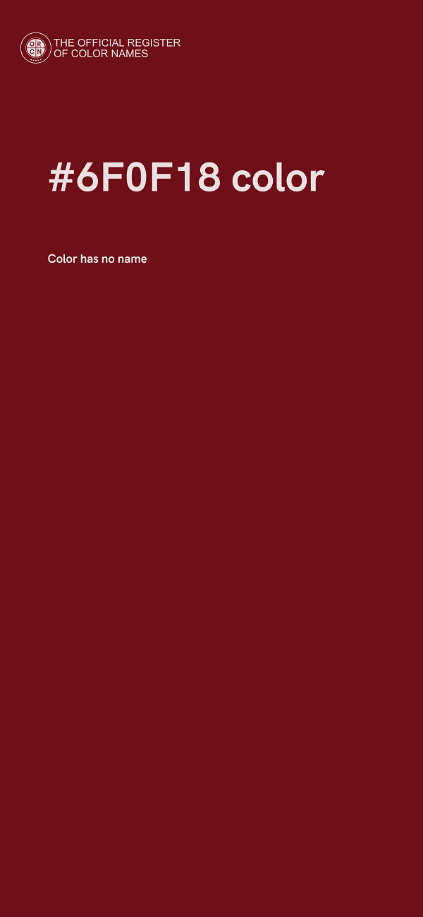 #6F0F18 color image