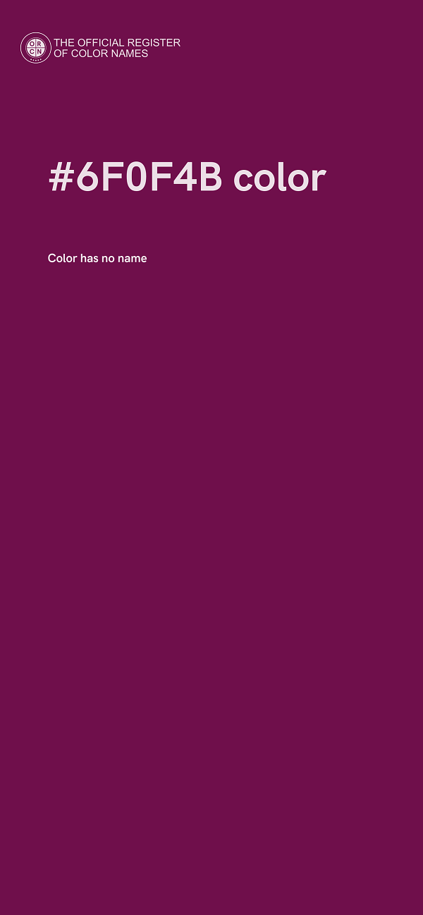 #6F0F4B color image