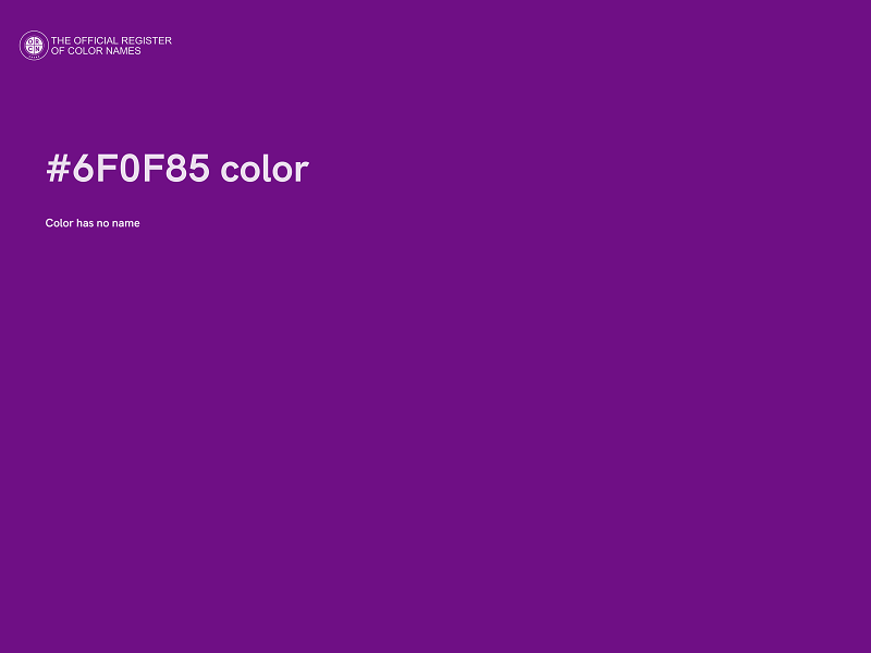 #6F0F85 color image