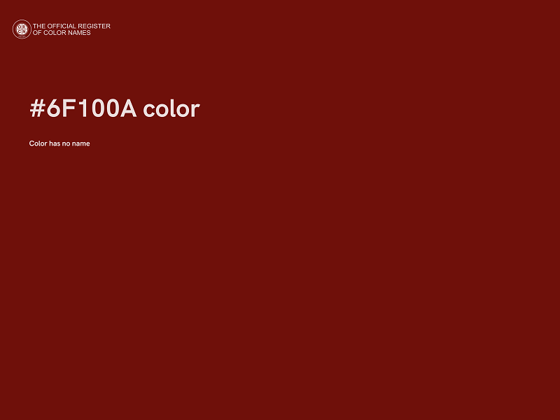 #6F100A color image