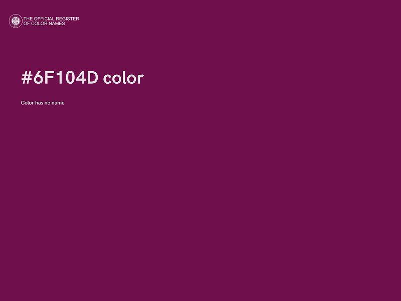 #6F104D color image