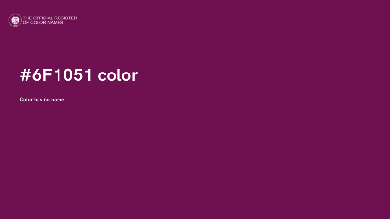 #6F1051 color image