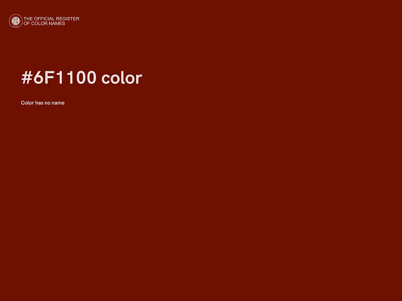 #6F1100 color image