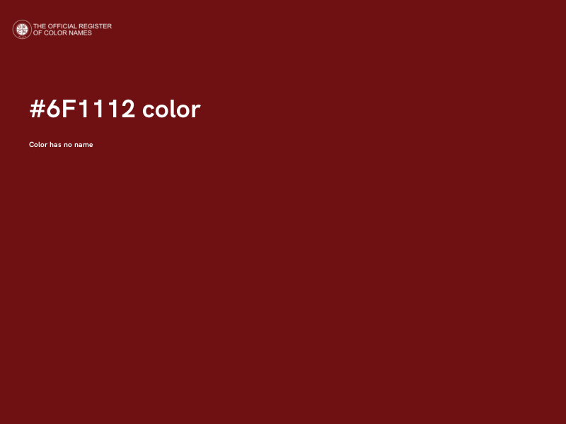#6F1112 color image