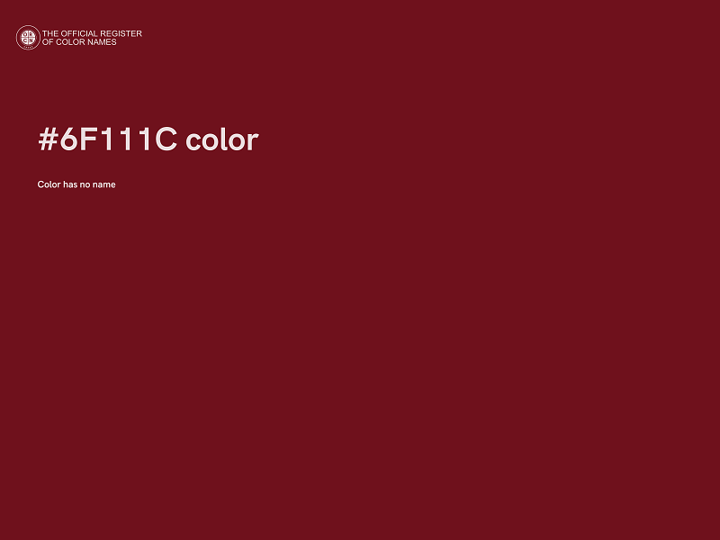 #6F111C color image