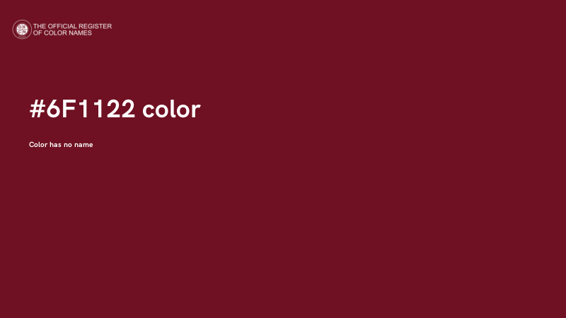 #6F1122 color image