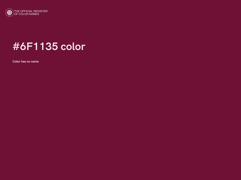 #6F1135 color image