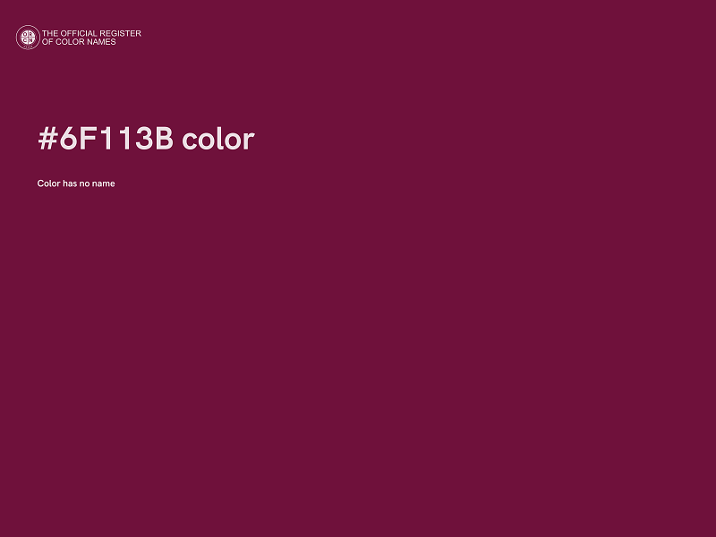 #6F113B color image