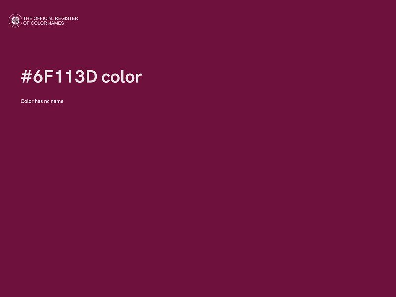 #6F113D color image