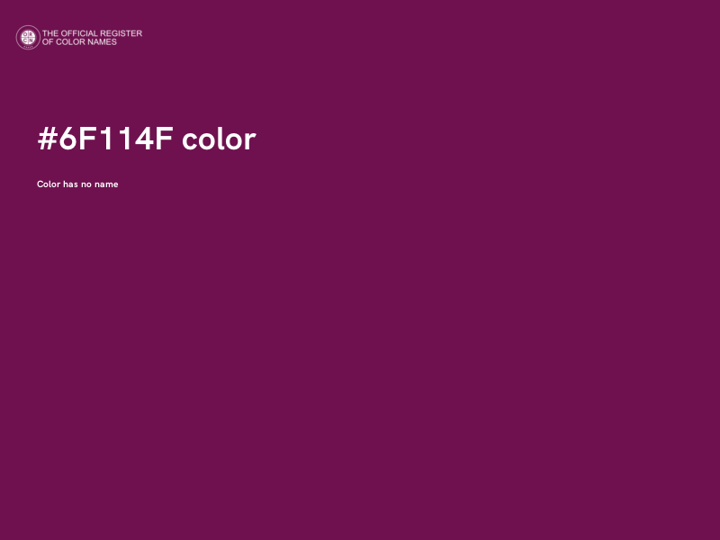 #6F114F color image