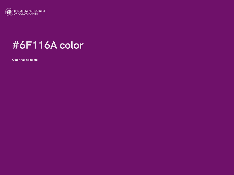 #6F116A color image