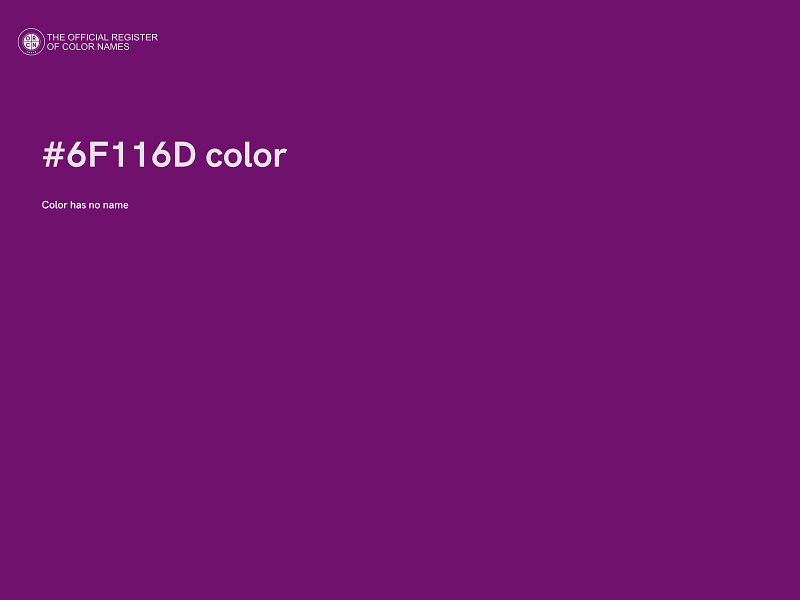 #6F116D color image