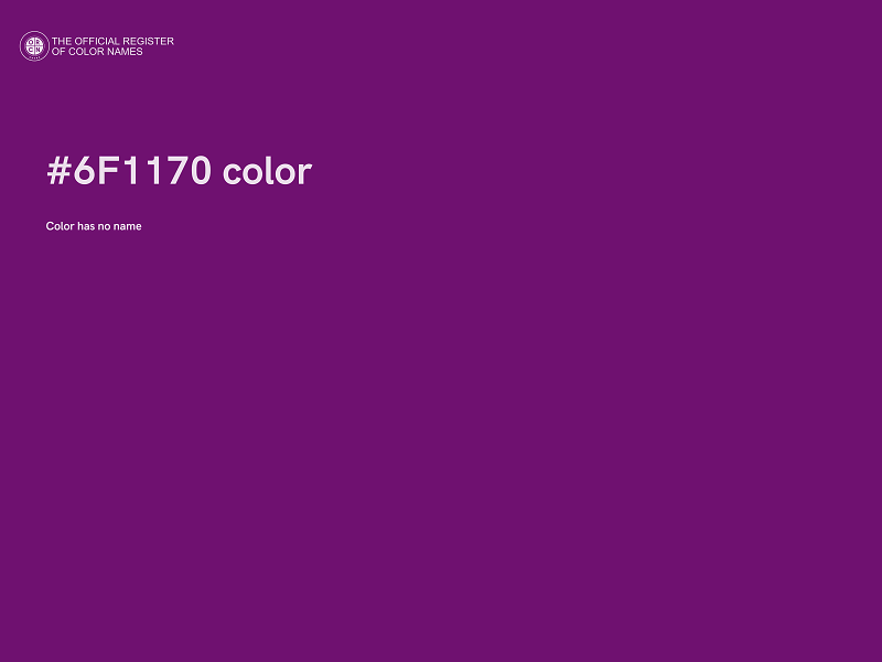 #6F1170 color image