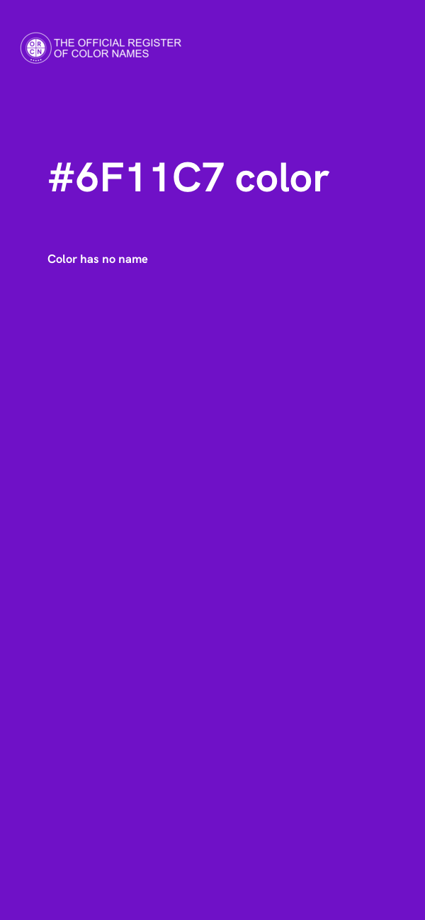 #6F11C7 color image
